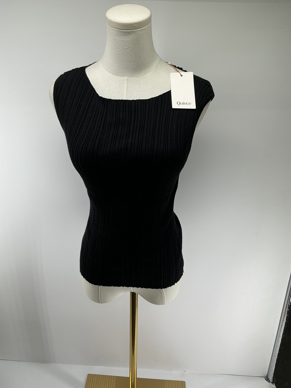 Cotton Cashmere Ribbed Tank